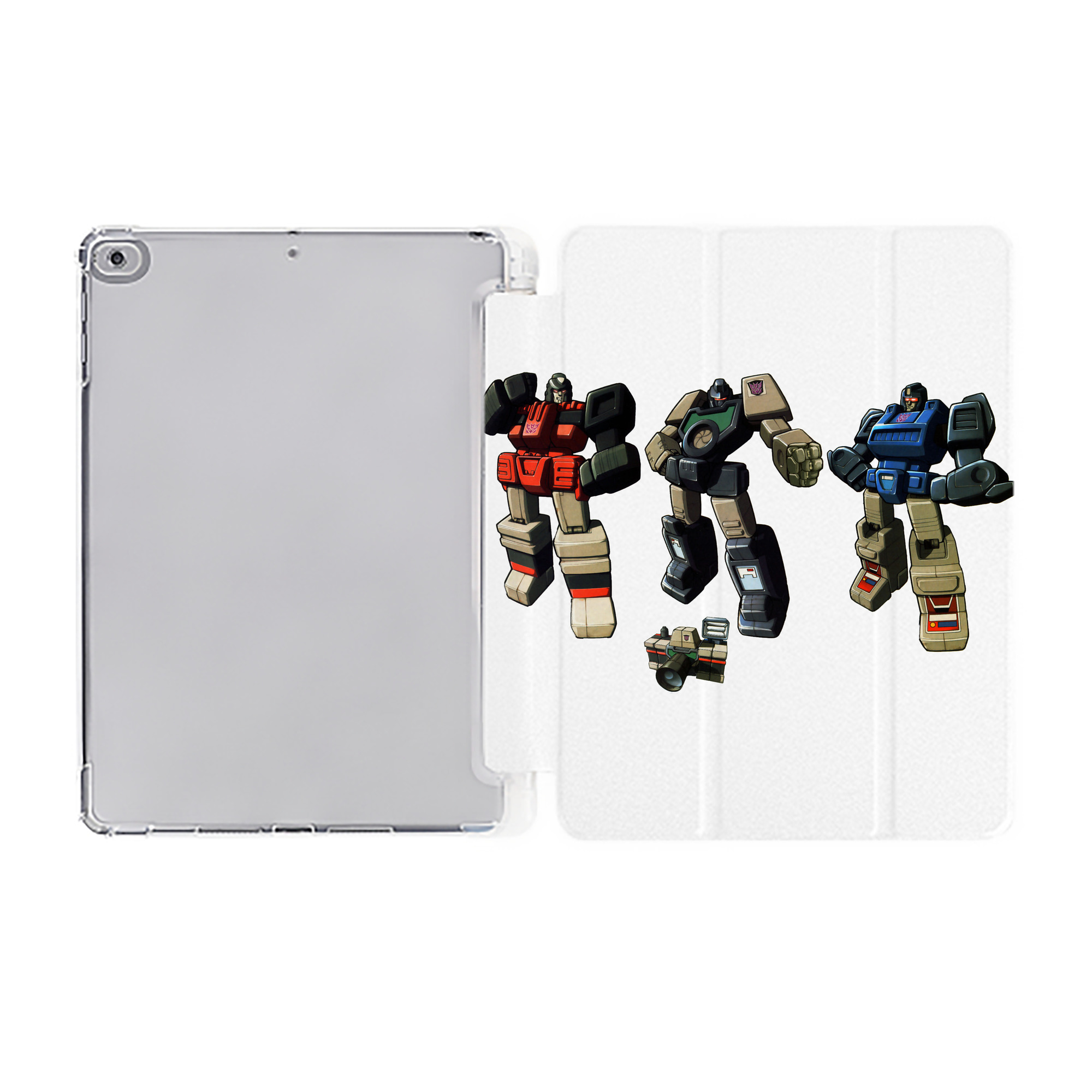 （画像用）  IPad ケース ペン収納付き 三つ折りスタンド PUレザー×シリコン 対応機種9.5/10.5/10.9インチ